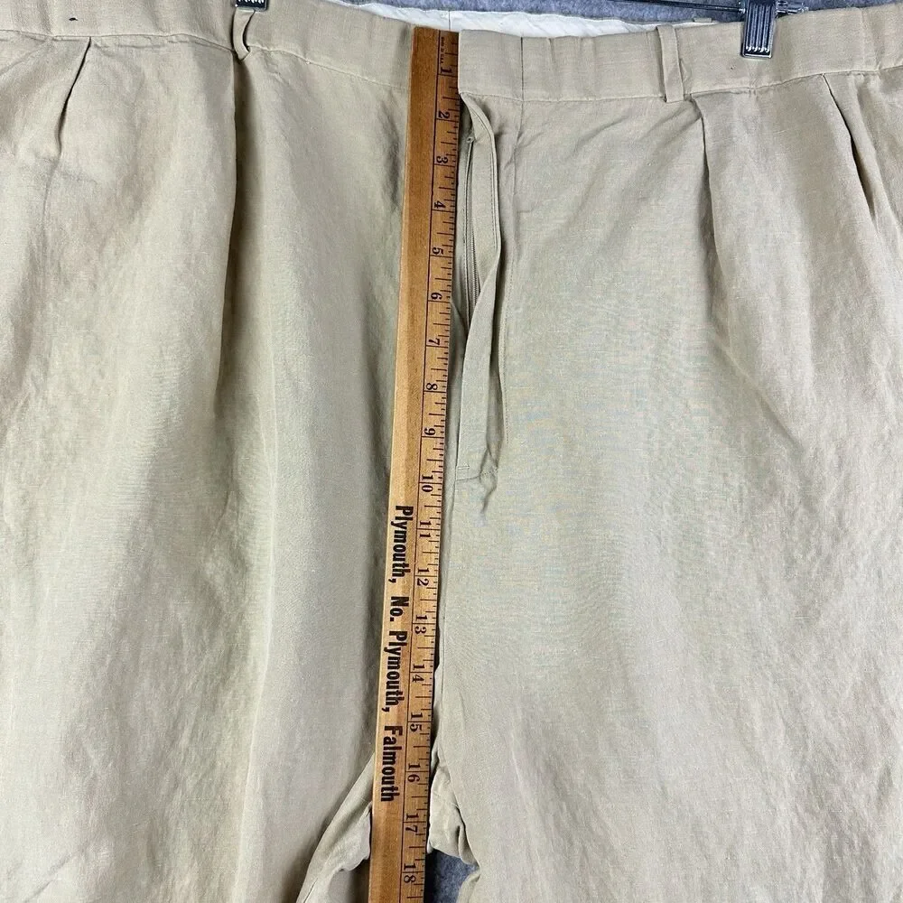 Polo Ralph Lauren Linen Silk Blend Pants Mens 48B Big Preppy Coastal Trouser*